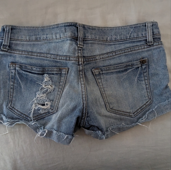 Distressed Denim Shorts - Picture 2 of 2
